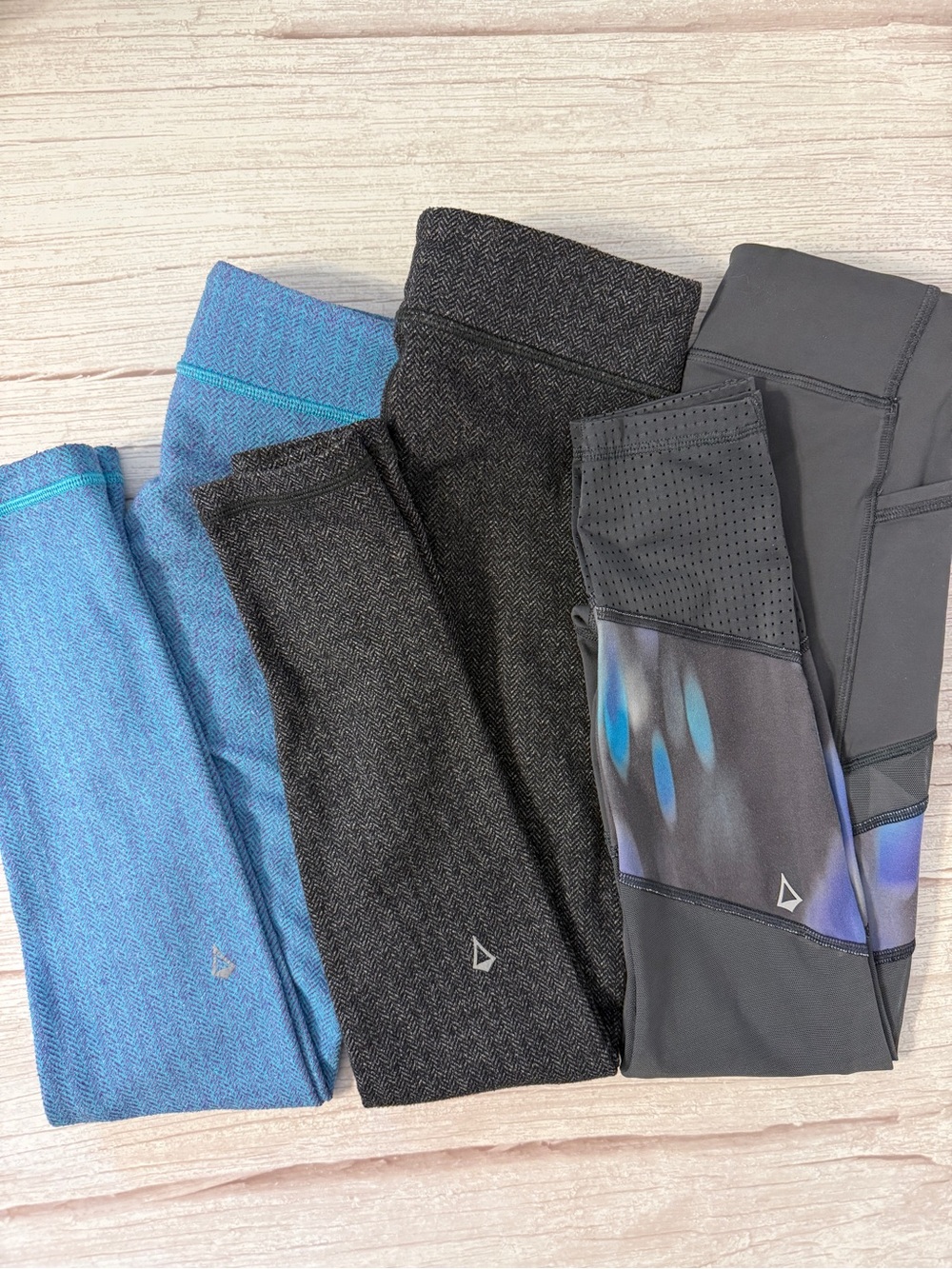 3 Pairs of Ivivva Girls Size 8 Leggings Gray & Blue